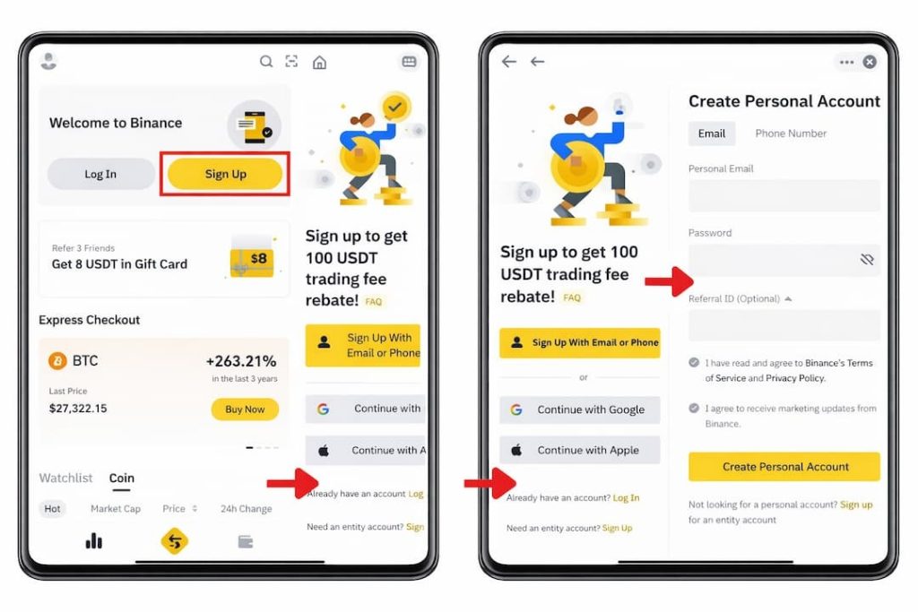 Hướng dẫn mua USDT qua sàn giao dịch Binance